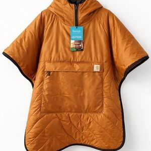 Carhartt Kids' Hooded Poncho Jacket - Rust Orange